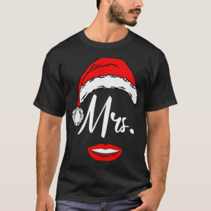 Camiseta Womens Mrs Santa Claus Outfit Matching Couples Chr
