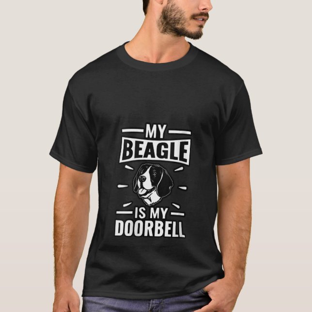 Camiseta Womens My Beagle es mi perro de la puerta divertid (Anverso)