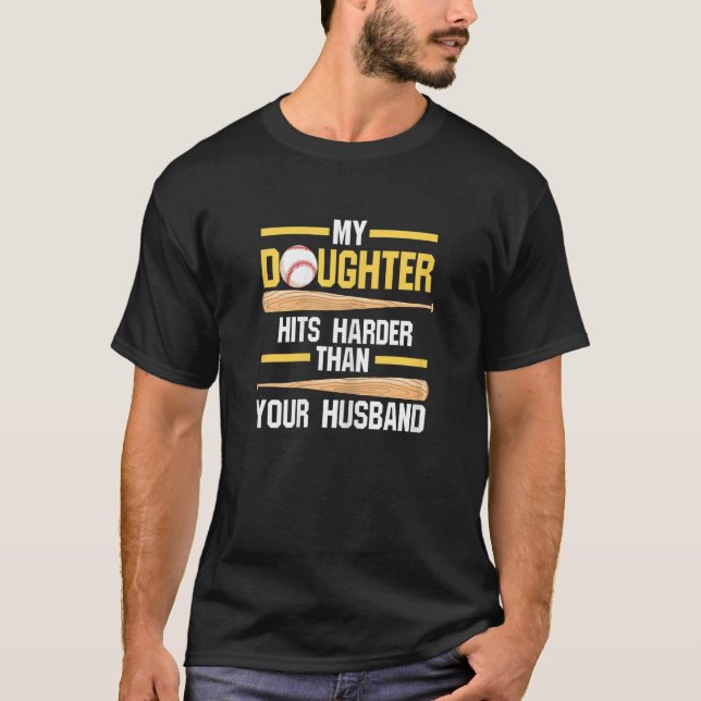 Camiseta Womens my daughter hits harder than your husband S (Anverso)