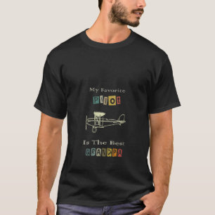 Camiseta Womens My Favorit Pilot Is The Best Grandpa Vintag
