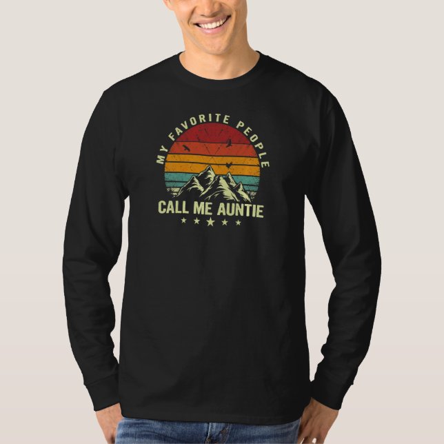 Camiseta Womens My Favorite People Call Me Auntie Cool Moth (Anverso)