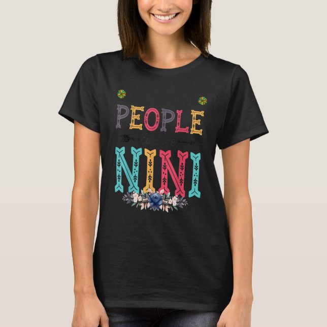 Camiseta Womens My Favorite People Call Me Nini Flower (Anverso)