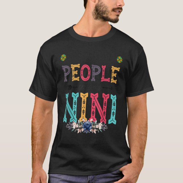Camiseta Womens My Favorite People Call Me Nini Flower (Anverso)