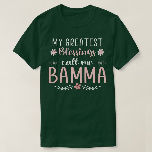 Camiseta Womens My greatest blessings call me BAMMA Christm (Diseño del anverso)