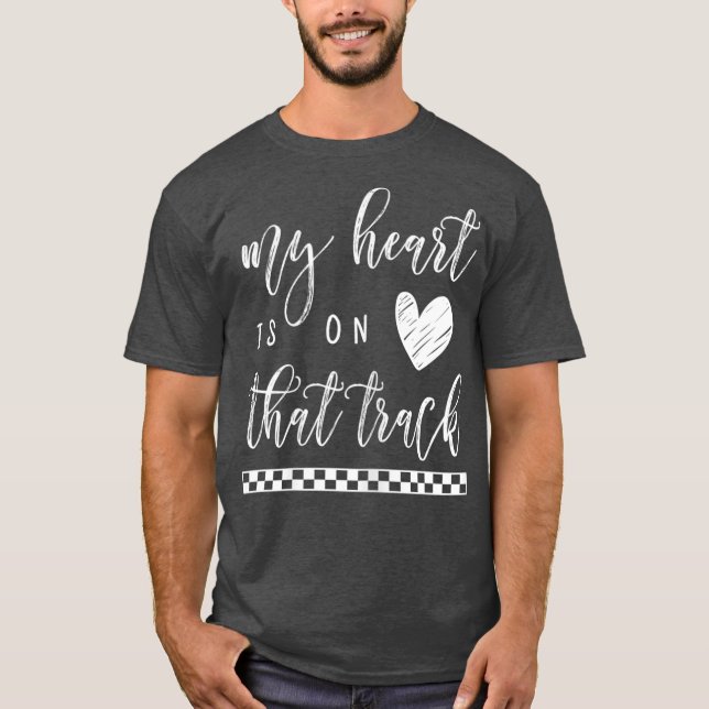 Camiseta Womens My Heart Is On That Track  Motocross BMX (Anverso)