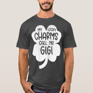 Camiseta Womens My Lucky Charms Call Me Gigi St Patricks Da