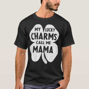 Camiseta Womens My Lucky Charms Call Me Mama Funny St Patri