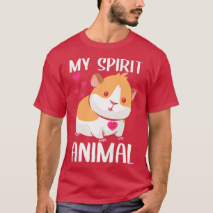 Camiseta Womens My Spirit Animal Guinea I Love Mom Necklace