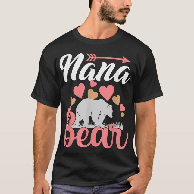 Camiseta Womens Nana Bear Cute Mother's Day Design For Gran (Anverso)