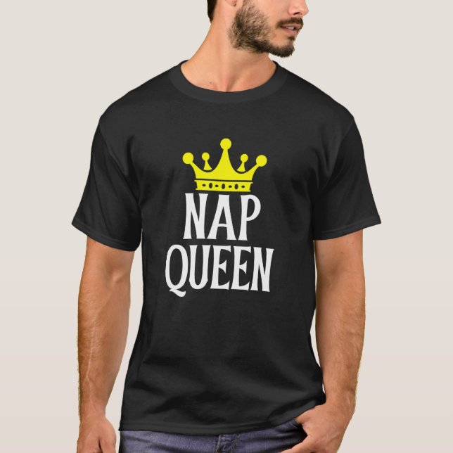 Camiseta Women's Nap Queen Pajama Sleepwear Crown Sleep Lov (Anverso)