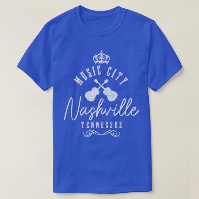 Camiseta Womens Nashville Guitar TN Tennessee Country Music (Diseño del anverso)
