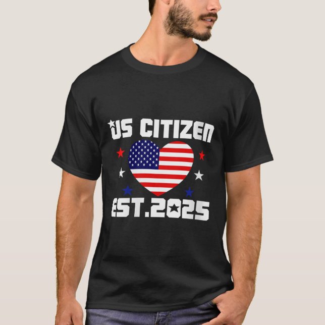 Camiseta Womens New Us Citizen Est 2025 American Immigrant  (Anverso)