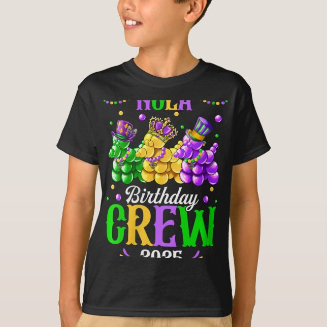 Camiseta Womens Nola Birthday Crew 2025 New Orleans Mardi G (Anverso)