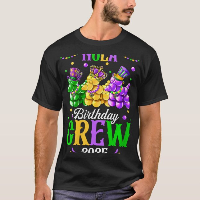 Camiseta Womens Nola Birthday Crew 2025 New Orleans Mardi G (Anverso)