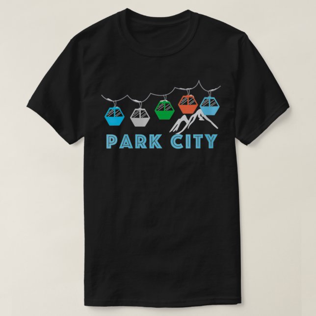 Camiseta Womens Park City Ski Mountain Gondola Park City,  (Diseño del anverso)