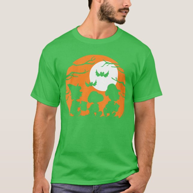 Camiseta Womens Peanuts Halloween Trick Or treat Silhouette (Anverso)