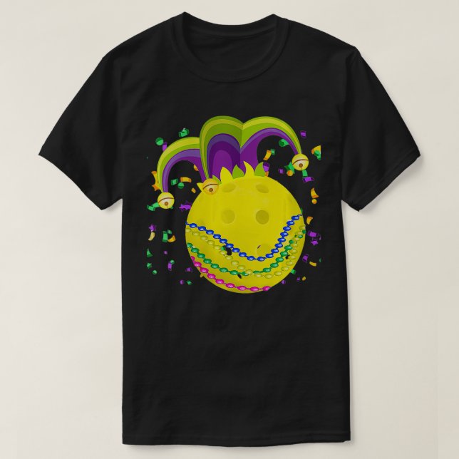 Camiseta Womens Pickleball Ball Jester Gorra VNeck (Diseño del anverso)