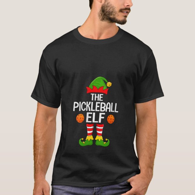Camiseta Womens Pickleball Elf Xmas Matching Family Elf Squ (Anverso)