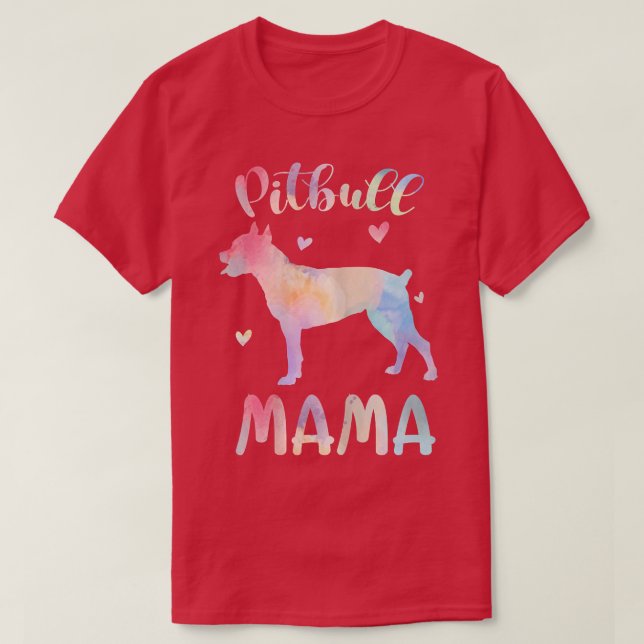 Camiseta Womens Pitbull Mama Colorful Pitbull Pittie Dog Mo (Diseño del anverso)