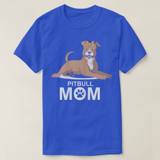 Camiseta Womens Pitbull Mom  Funny Pit Bull Dog  (Diseño del anverso)
