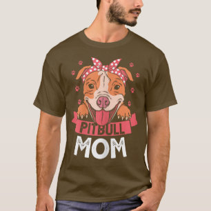 Camiseta Womens Pitbull Mom - Funny Pit Bull Dog T-Shirt Co