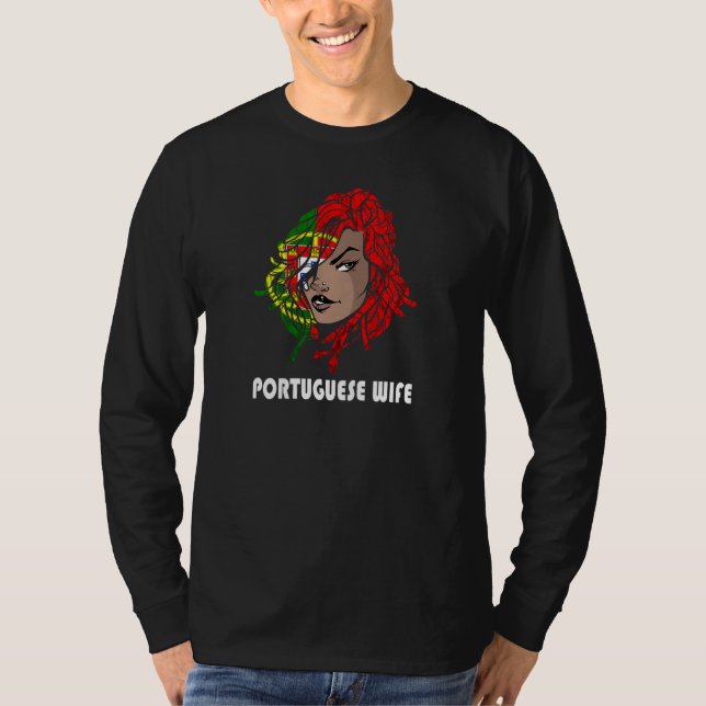 Camiseta Womens Portuguese Wife Portugal Portuguese Roots P (Anverso)