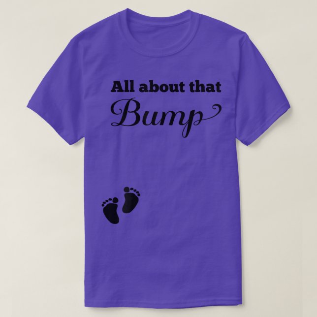 Camiseta Womens Pregnancy Announcement   All About That Bum (Diseño del anverso)