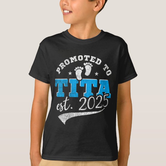 Camiseta Womens Promoted To Tita 2025 New Filino Aunt Vinta (Anverso)