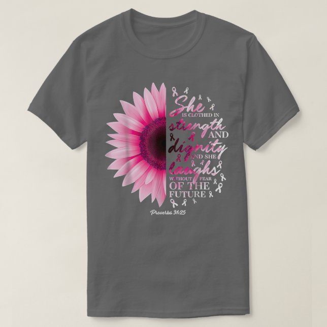Camiseta Womens Proverbs 31 Bible Verse Christian Breast Ca (Diseño del anverso)