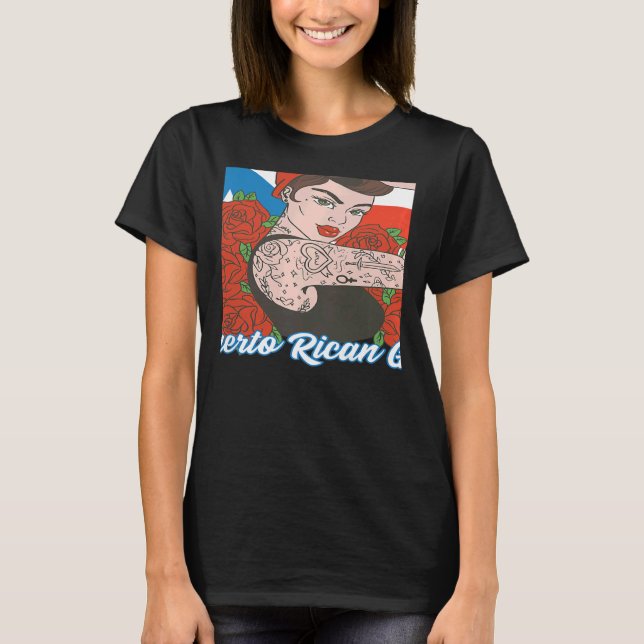 Camiseta Womens Puerto Rican Girl Puerto Rico Women Boricua (Anverso)