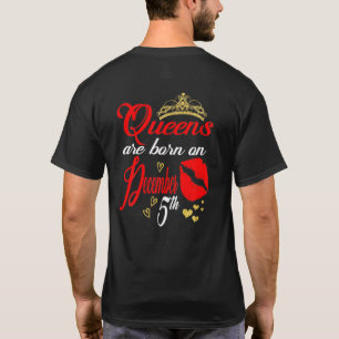Camiseta Womens Queens Are Born On December 5th Sagittarius