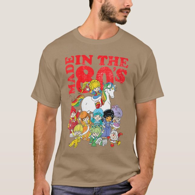 Camiseta Womens Rainbow Brite Made inhe 80s Distressed Grou (Anverso)