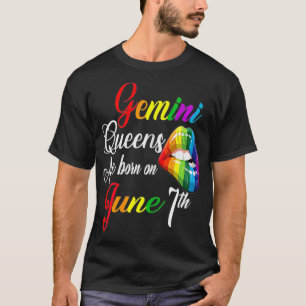 Camiseta Womens Rainbow Queens Are Born On June 7th Gemini 