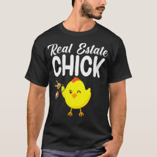Camiseta Womens Real estate chick Funny Realtor VNeck 