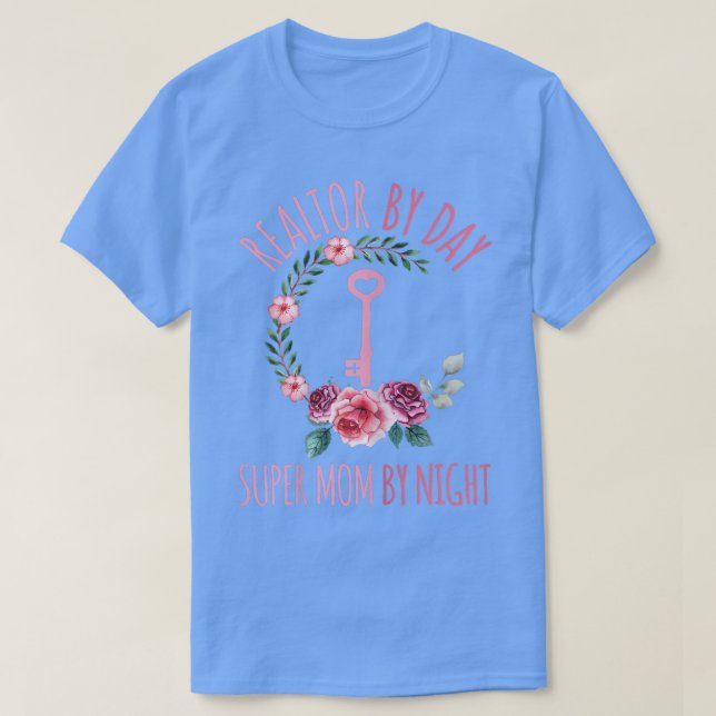 Camiseta Womens Realtor By Day Super Mom By Night Real Esta (Diseño del anverso)