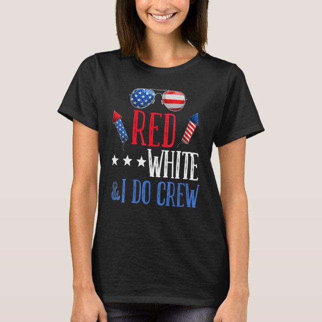 Camiseta Womens Red White & I Do Crew 4th of July Bachelore (Anverso)