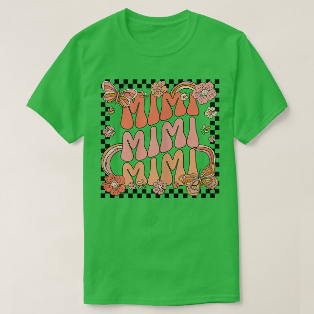 Camiseta Womens Retro Groovy Mimi Best Mimi Ever Hello Fall (Diseño del anverso)