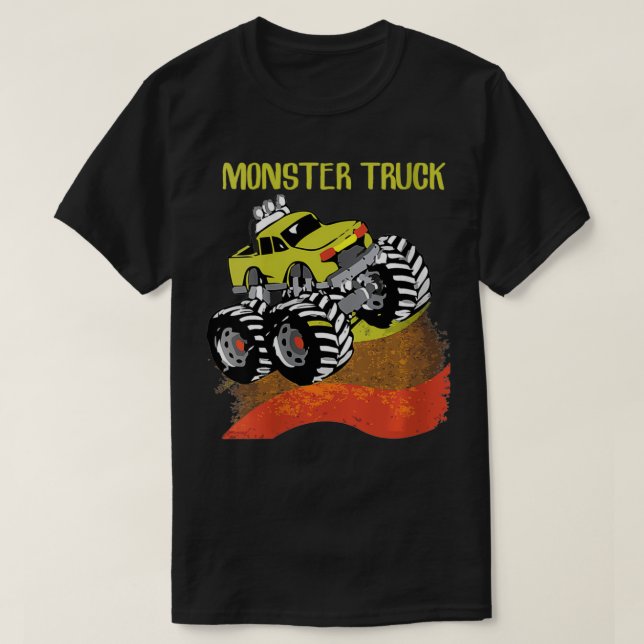 Camiseta Womens Retro Monster Truck Funny Racing Truck Driv (Diseño del anverso)