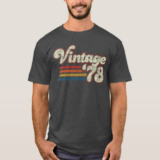 Camiseta Womens Retro Vintage 1978 44 Birthday VNeck friend