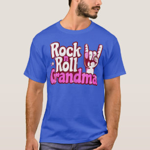 Camiseta Womens Rock N Roll Grandma Loves Pop Wonderful Mom