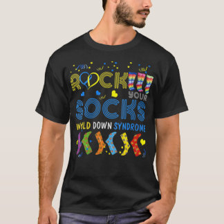 Camiseta Womens Rock Your Socks Cute 3-21 Trisomy 21 World