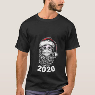 Camiseta Womens Santa Claus Beard Ed Face Mask 2020 Guay Ch