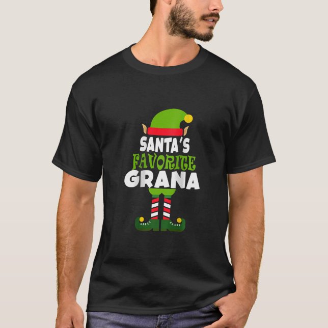 Camiseta Womens Santa s Favorite Grana Funny Christmas Vaca (Anverso)