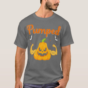 Camiseta Womens Scary Halloween broom engraved pumpkin funn
