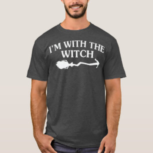 Camiseta Womens Scary Halloween design broom witch