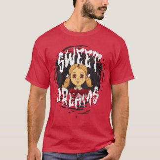 Camiseta Womens Scary Horror Movie Puppet Blood Sweet Dream