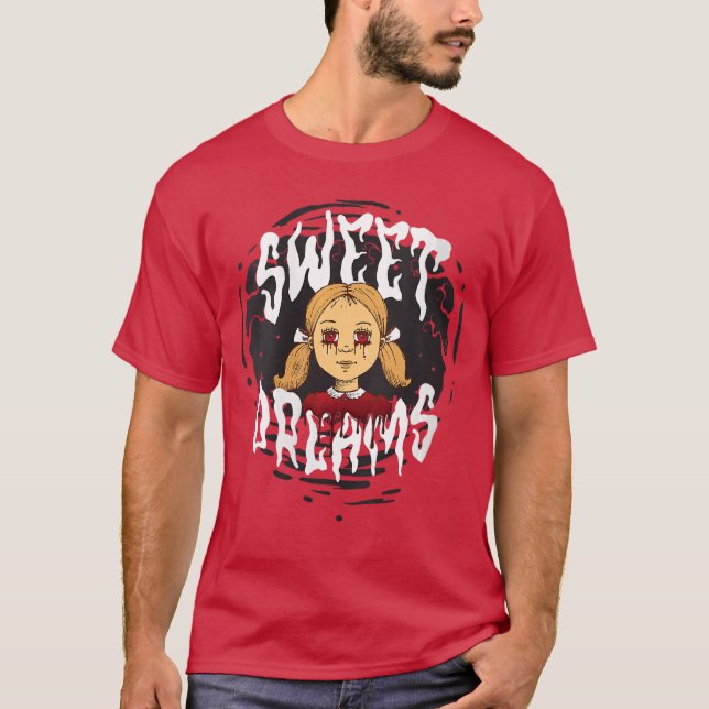 Camiseta Womens Scary Horror Movie Puppet Blood Sweet Dream (Anverso)