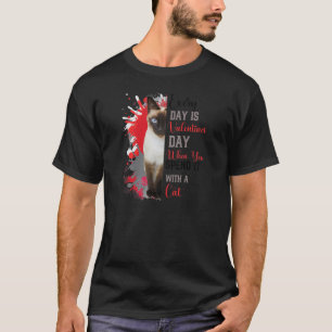 Camiseta Womens Siamese Cat Mom Valentines Day Cat Mama Fun