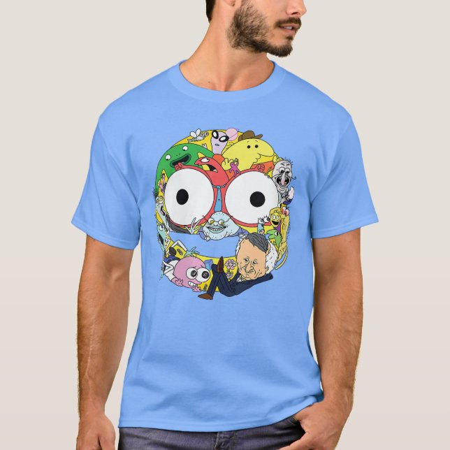 Camiseta Womens Smiling Friends Smiley Face Character Colla (Anverso)