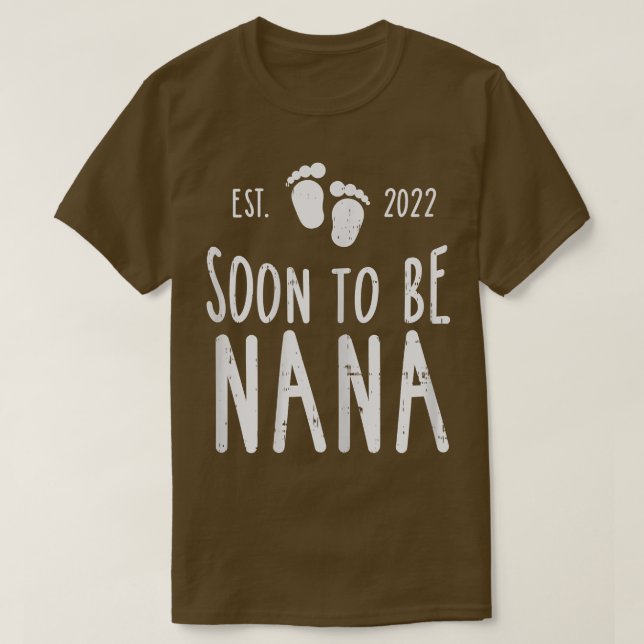 Camiseta Womens Soon To Be Nana 2022 Baby Feet Pregnancy Gr (Diseño del anverso)